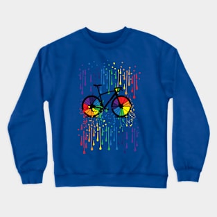 Rainbow bicycle 2 Crewneck Sweatshirt